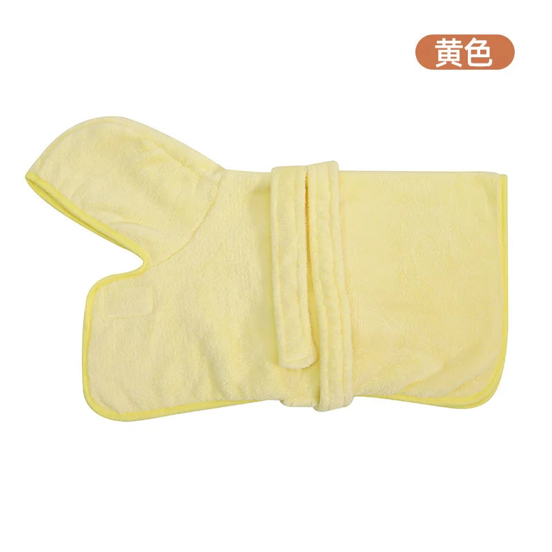 Quick-Dry Pet Bathrobe — Soft Absorbent Wrap for Dogs & Cats