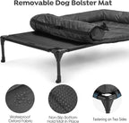 Cooling Elevated Dog Bed with Bolster Cushion, 42x30in