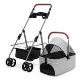 Lightweight Foldable Detachable Basket Pet Stroller Dogs Cats Outdoor Travel Dog Stroller Stroller for Dog Pet