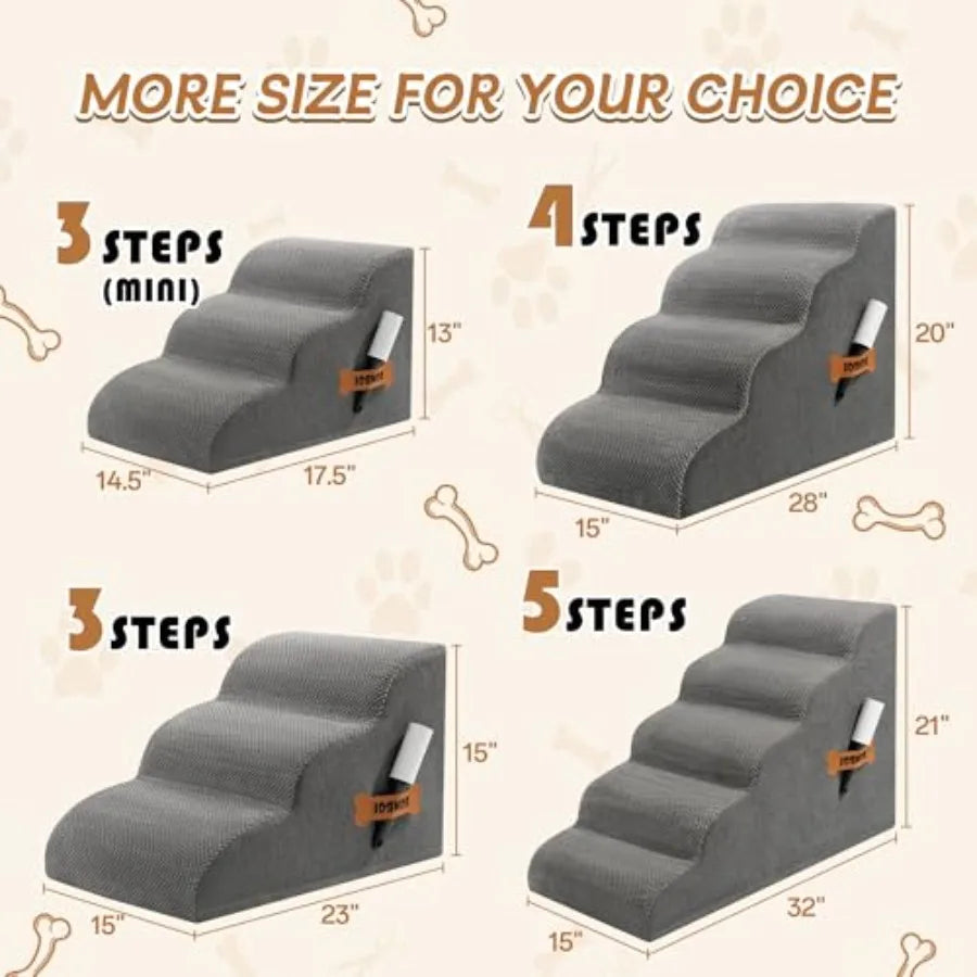 Non-Slip Waterproof Pet Stairs Ramp for Beds & Couches