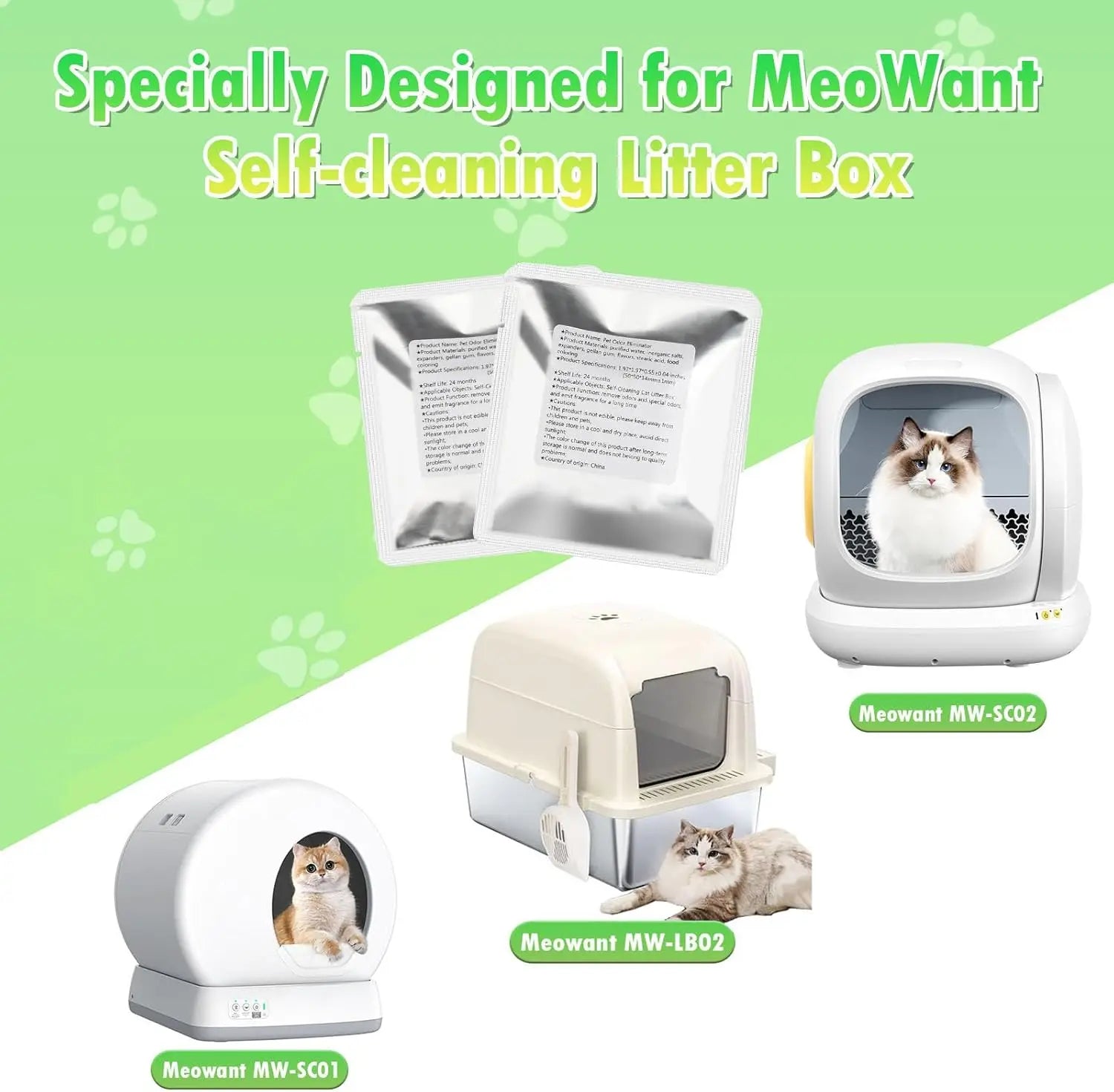 6-Pack Floral Deodorizer Gel — Long-Lasting Odor Neutralizer for Meowant Self-Cleaning Litter Boxes