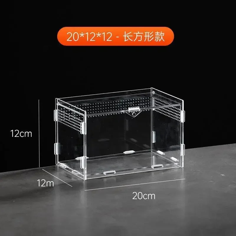 Acrylic Nano Terrarium — Ventilated Enclosure for Tarantulas & Small Reptiles