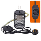 Reptile Heat Lamp Guard — Anti-Scalding Ceramic Lampshade Set, 220V