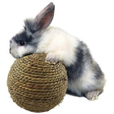 Braided Chew Ball — Cotton & Straw Rope Toy for Guinea Pigs, Rabbits & Hamsters