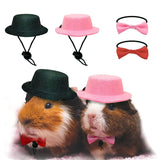 Guinea Pig Hat & Bowtie Costume Set — Small Pet Party Outfit