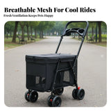 Foldable Dog Stroller Sturdy Oxford Material Large Pet Stroller Lightweight