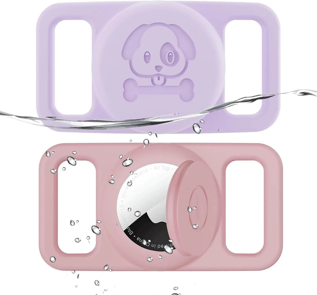 Waterproof AirTag Collar Holder 2-Pack - Hidden Loop Design for Dogs