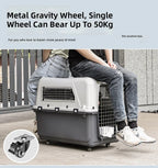 Large Airline-Approved PP Hard-Shell Pet Travel Crate & Portable Kennel for Cats & Dogs