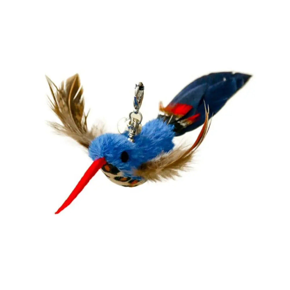 Plush Bird Head Teaser Wand — Suction Cup or Handheld Cat Toy