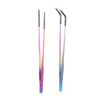 Stainless Steel Reptile Feeding Tongs — Soft-Tip Precision Tweezers