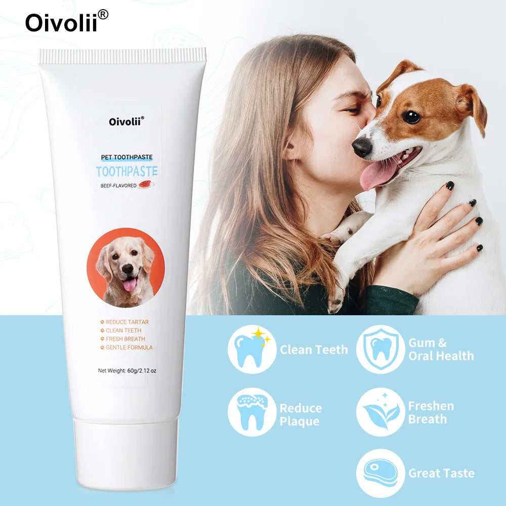 Beef Flavored Pet Toothpaste — Gentle Daily Oral Care for Dogs & Cats