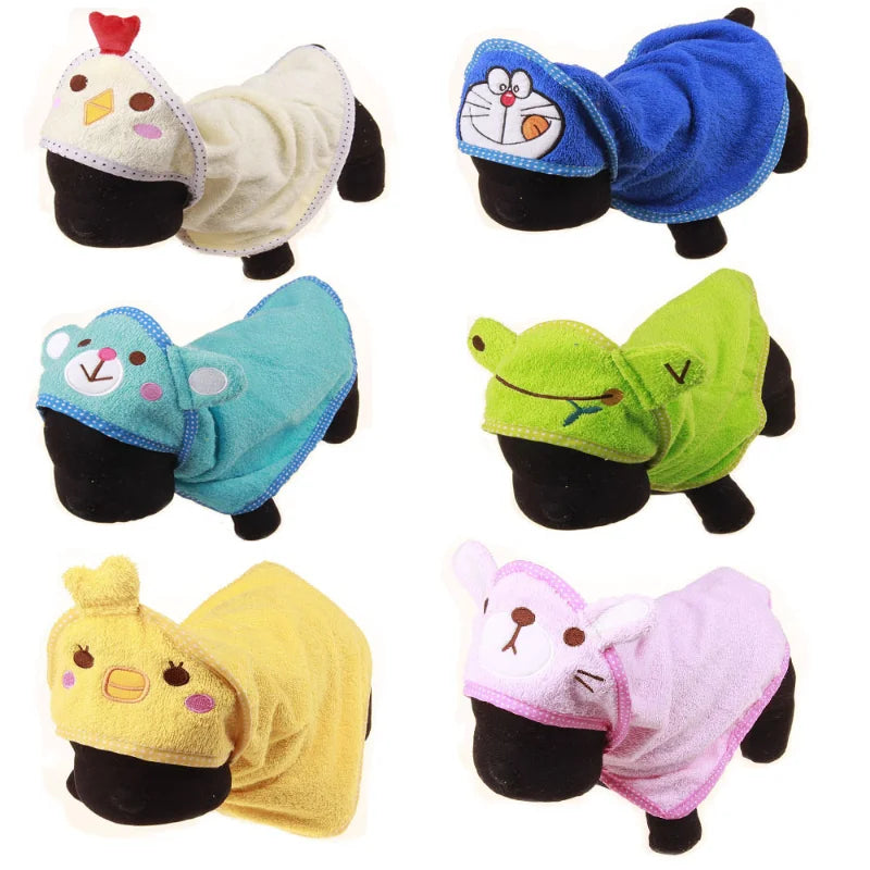 Cute Hooded Pet Towel — Super Absorbent Animal-Design Bathrobe
