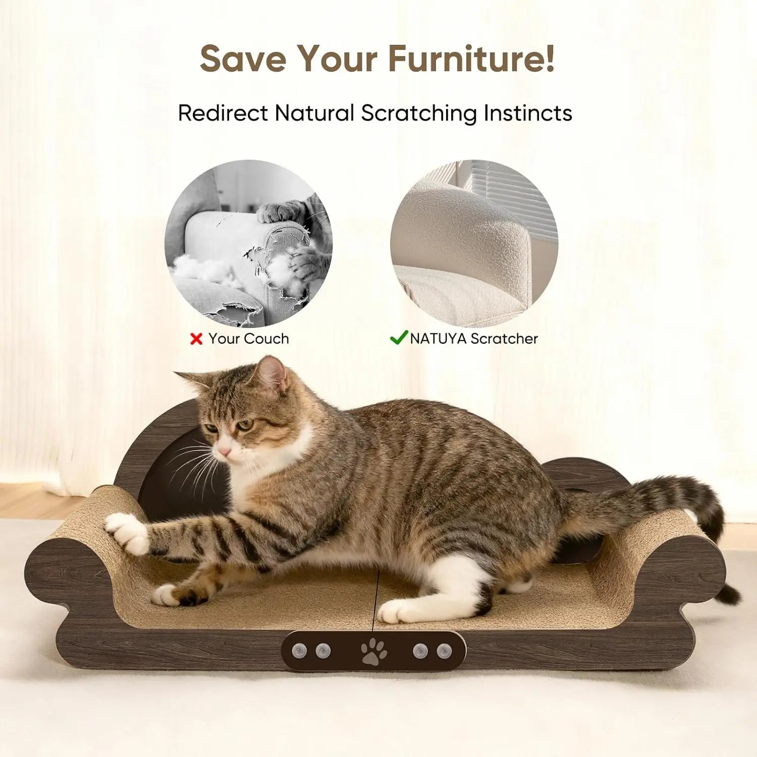 26-Inch Extra-Large Cardboard Cat Scratcher Lounge