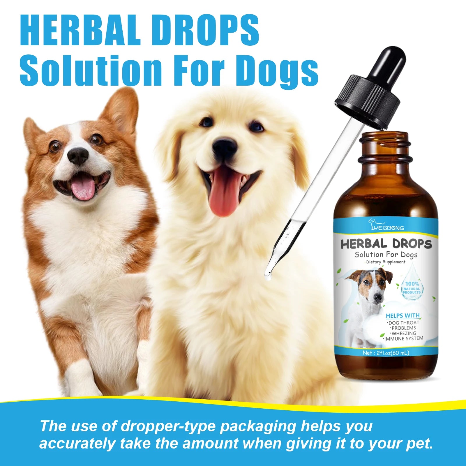 Herbal Cough & Runny Nose Drops for Dogs — Soothing Relief Support