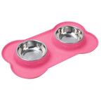 Stainless Steel Double Pet Bowl Set