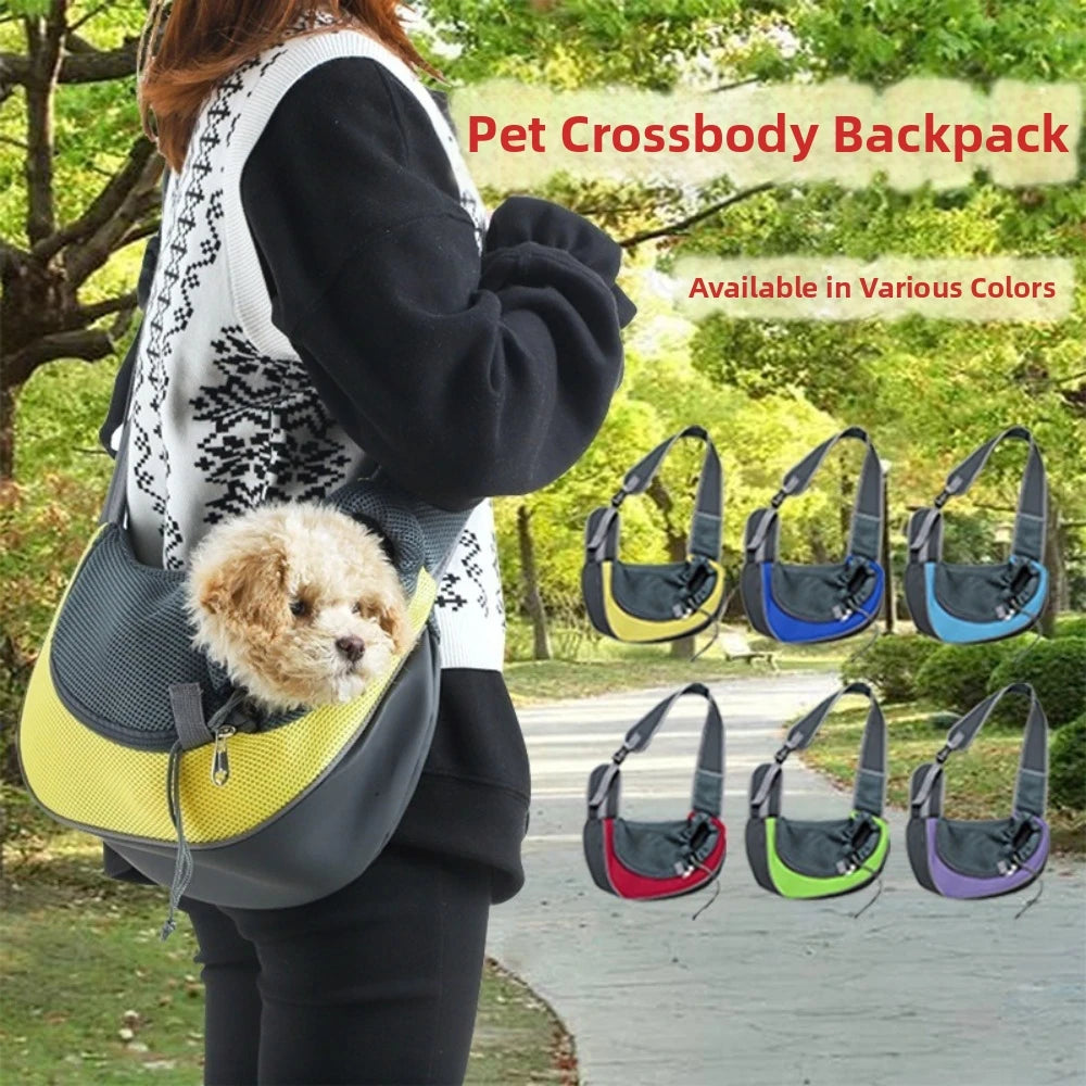 Hands-Free Puppy Carrier Backpack (Breathable, Crossbody, Multi-Size)