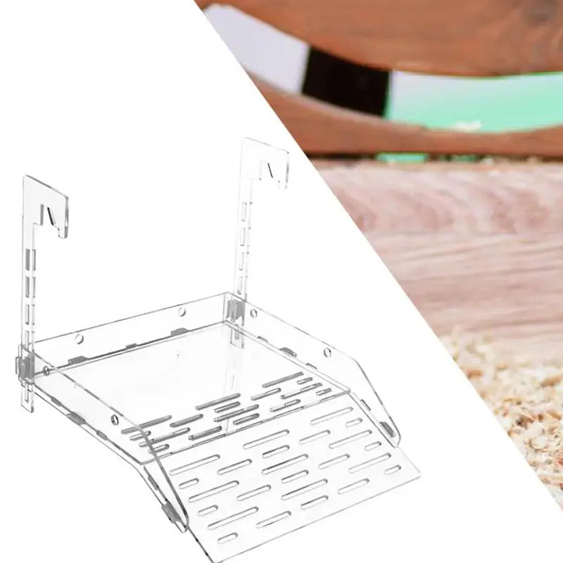 Acrylic Turtle Basking Ramp — Suction Cup or Hook-Mount Dock