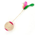 Sisal Feather Scratching Ball — Interactive Toy for Kittens