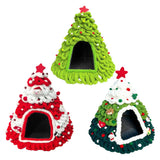 Christmas Tree Cat Bed (Knitted Warm Kitten & Puppy Nest)