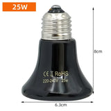 Ceramic Infrared Heat Emitter — No-Light Pet & Brooder Heat Bulb, E27, 25W–100W