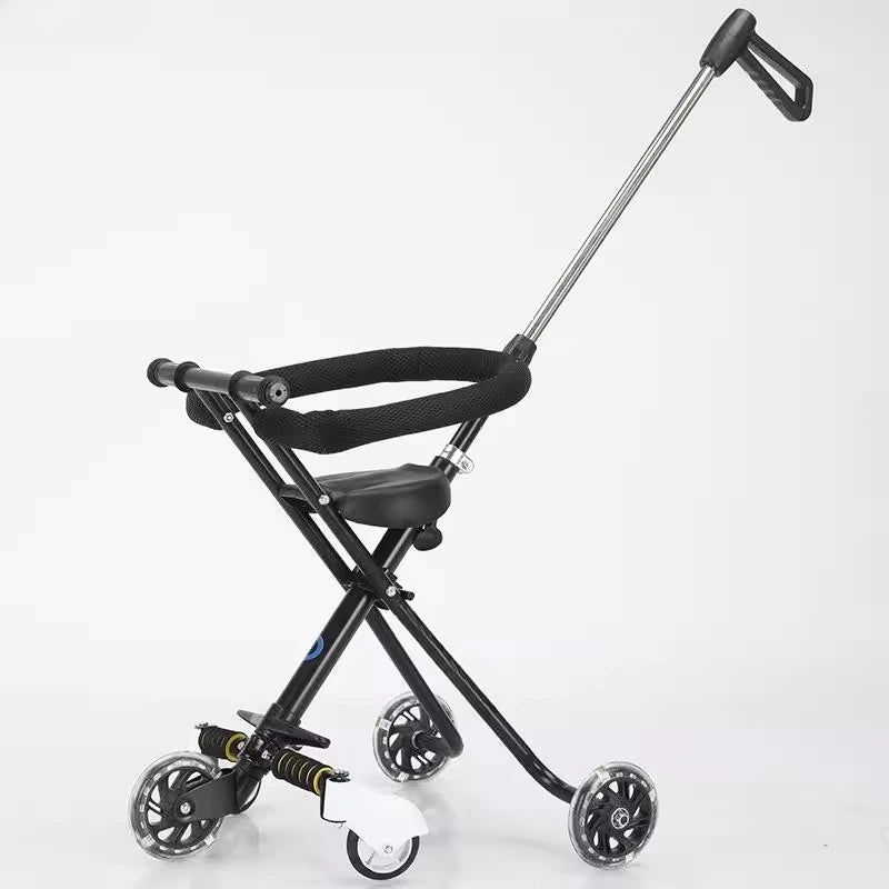 Reclining Ride-On Pet & Baby Stroller — One-Click Folding Lightweight Outdoor Travel Pushchair