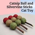 Catnip Ball Stick Cat Grass Lick Toy — Dental Treat & Self-Entertainment Chew Toy