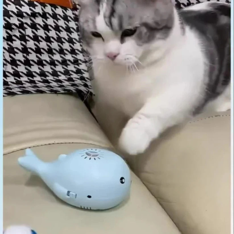 USB-Powered Floating Ball Cat Toy — Hovering Cartoon Design for Active Play
