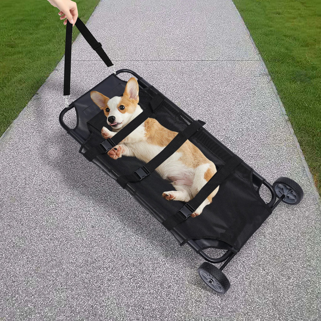 Foldable Pet Stretcher for Veterinary Transport (50kg Capacity)