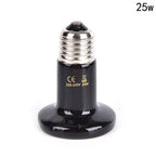 Black Ceramic Heat Emitter — No-Light Infrared Bulb for Snake & Chameleon Tanks