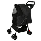Wholesale Foldable Pet Stroller for Small Dogs Cats Under 28lbs Lightweight Travel Dog Cat Carrier with Storage Basket