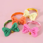 Candy Color Bow Collar for Cats & Small Dogs