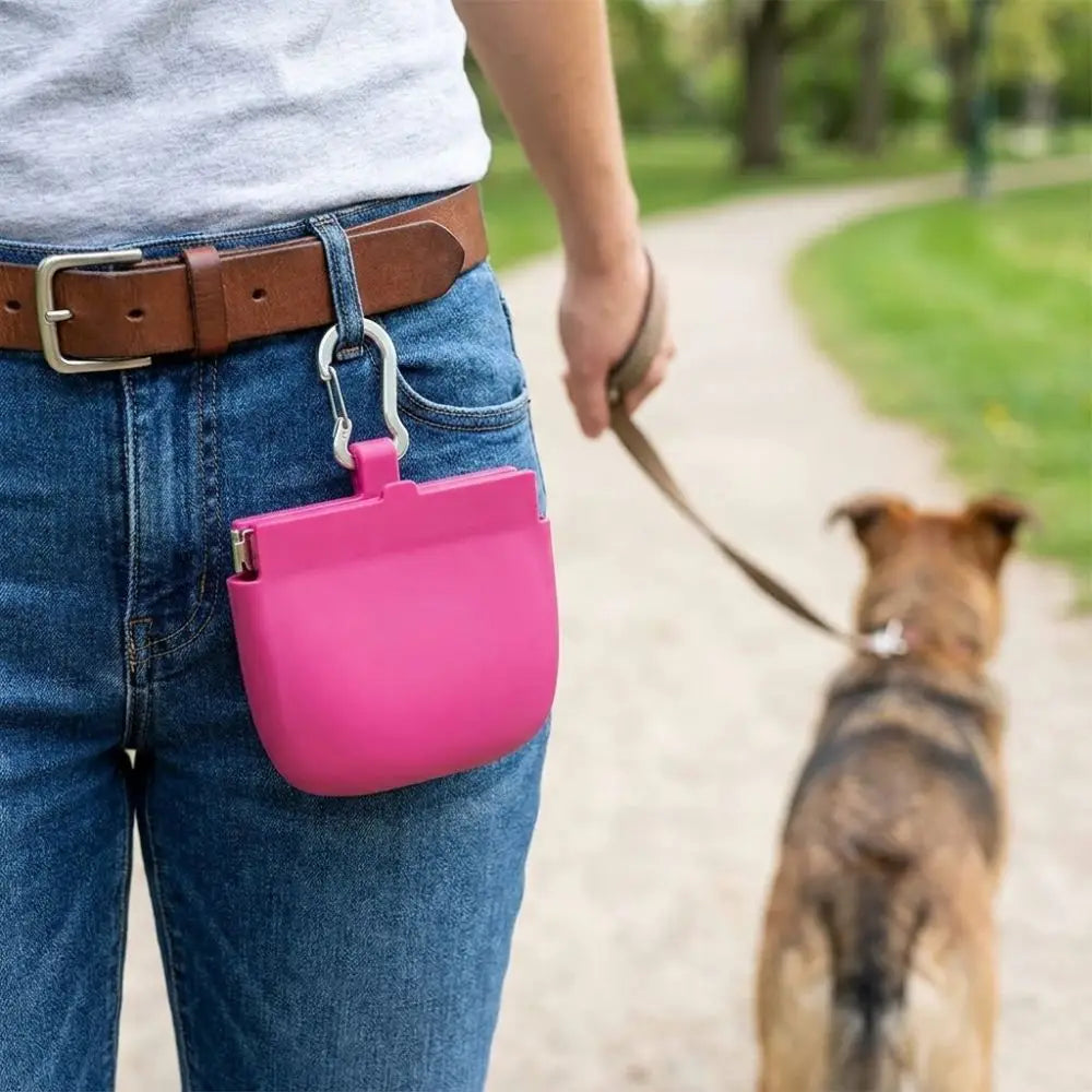 Waterproof Silicone Dog Treat Pouch (Oil-Resistant, Wipe-Clean, 5 Colors)