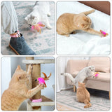 Feather Teaser Wand with Bell & Collar — Interactive Cat Training Set