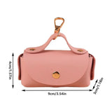 Leather Pet Waste Bag Dispenser with Keychain (Multi-Color, Lightweight)