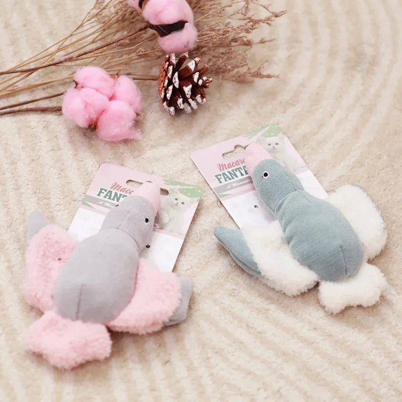 Catnip Plush Animal Cat Toy — Bite-Resistant Chew Toy, Multiple Shapes