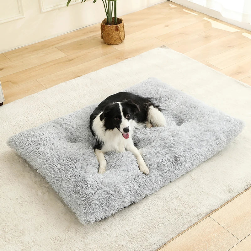 Long Plush Pet Cushion Bed