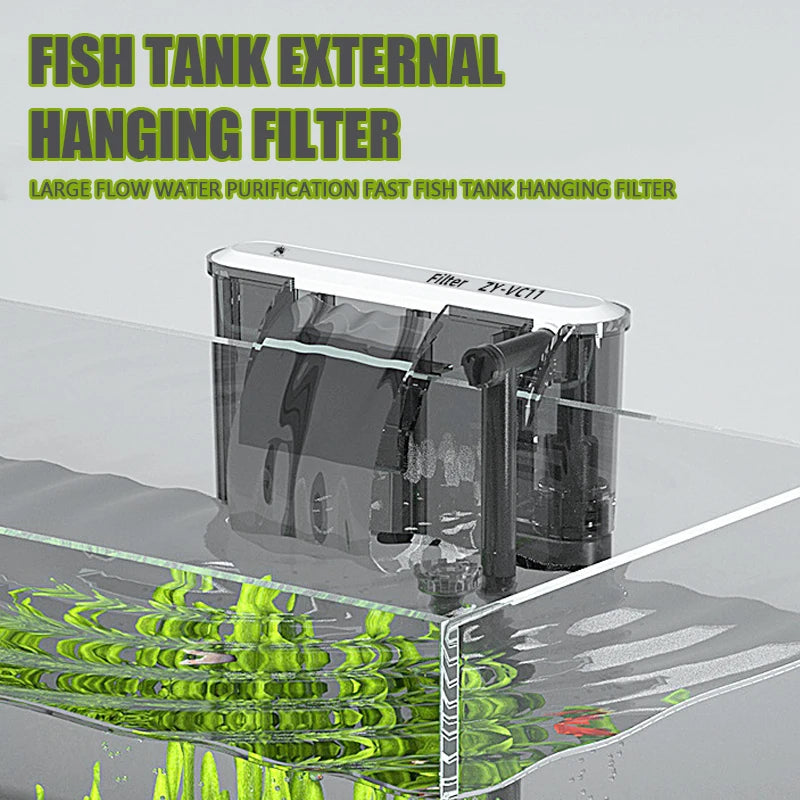 Wall-Mounted 3-in-1 Aquarium Waterfall Filter Pump (110V/220V)