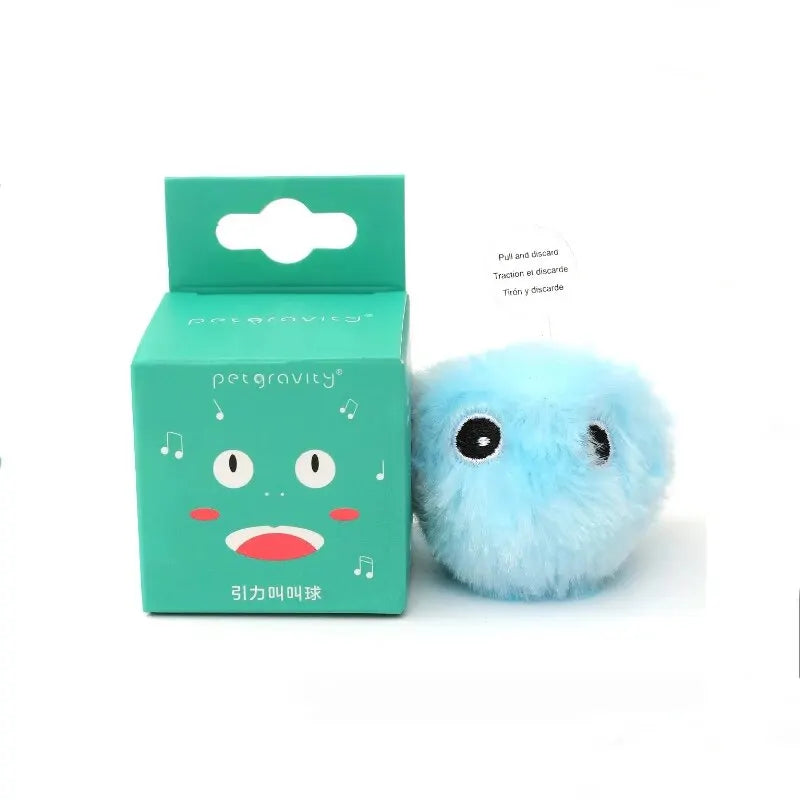 Electric Catnip Plush Ball — Touch-Activated Squeak & Motion