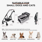 4-Wheel Pet Stroller with 360-Degree Rotating Wheels & Separable Carrier for Dogs & Cats