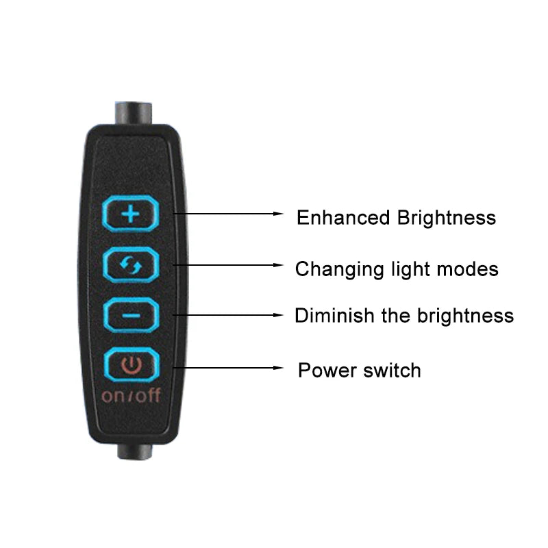 USB Full Spectrum Aquarium LED Clip Light (8W, Dimmable, 360° Rotatable)