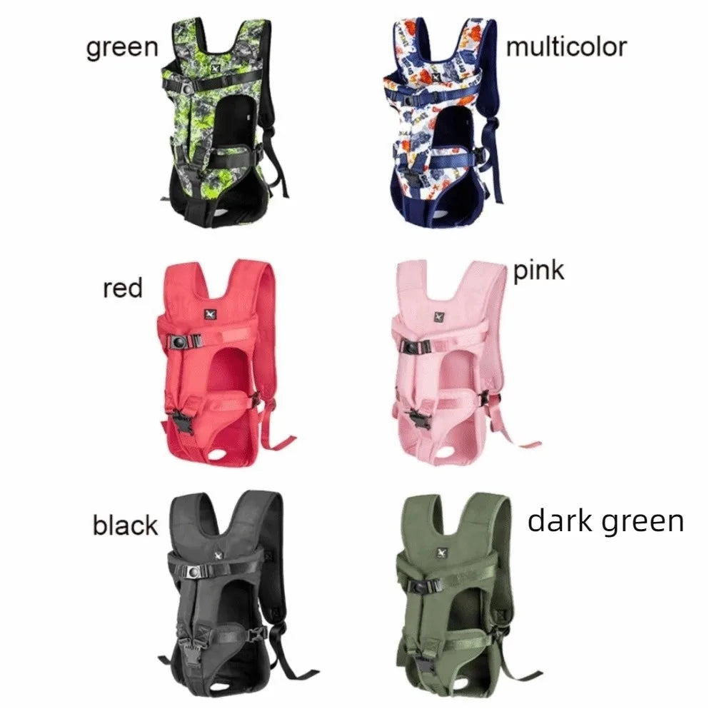 Adjustable Oxford Pet Front Backpack (Breathable, Multi-Size, All Seasons)