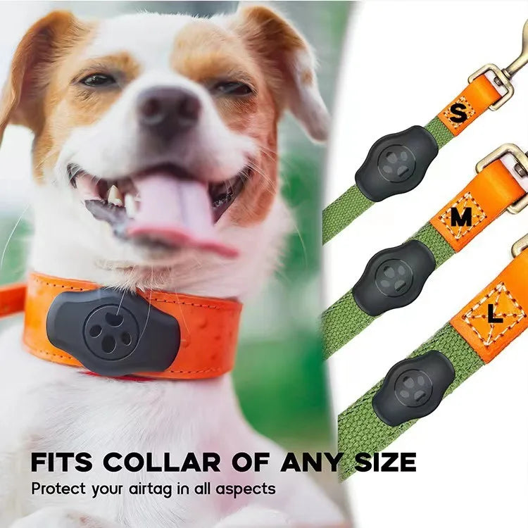 AiQUE IPX8 Waterproof AirTag Protective Case & Collar Holder for Dogs & Cats