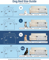 Calming Extra Large Plush Dog Bed, 45x37in, Grey