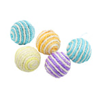 5-Pack Sisal Sphere Cat Toy Balls — Durable Interactive Scratch, Bite & Self-Play Cat Balls