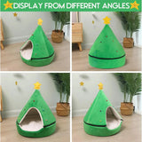 Christmas Tree Cat Nest (Semi-Closed Winter Warm House)