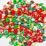 Christmas Dog Hair Bows 30-Pack (Santa & Snowman Designs)