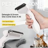 Pet Grooming Comb — Gentle Knot & Tangle Remover for Cats & Dogs