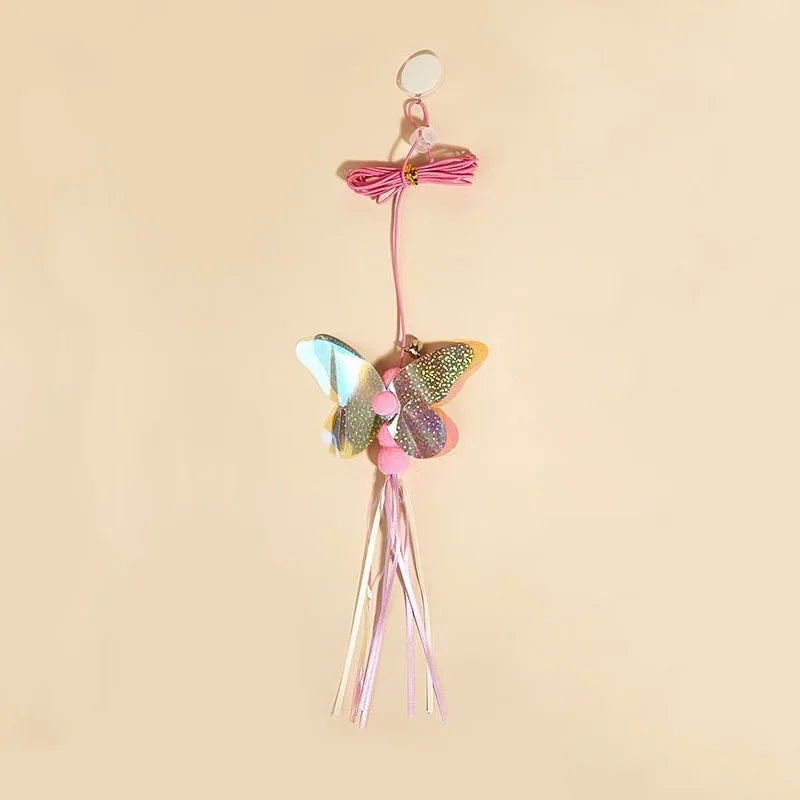 Hanging Simulation Bird & Insect Cat Toy — Self-Play Teaser Wand Toy for Kittens