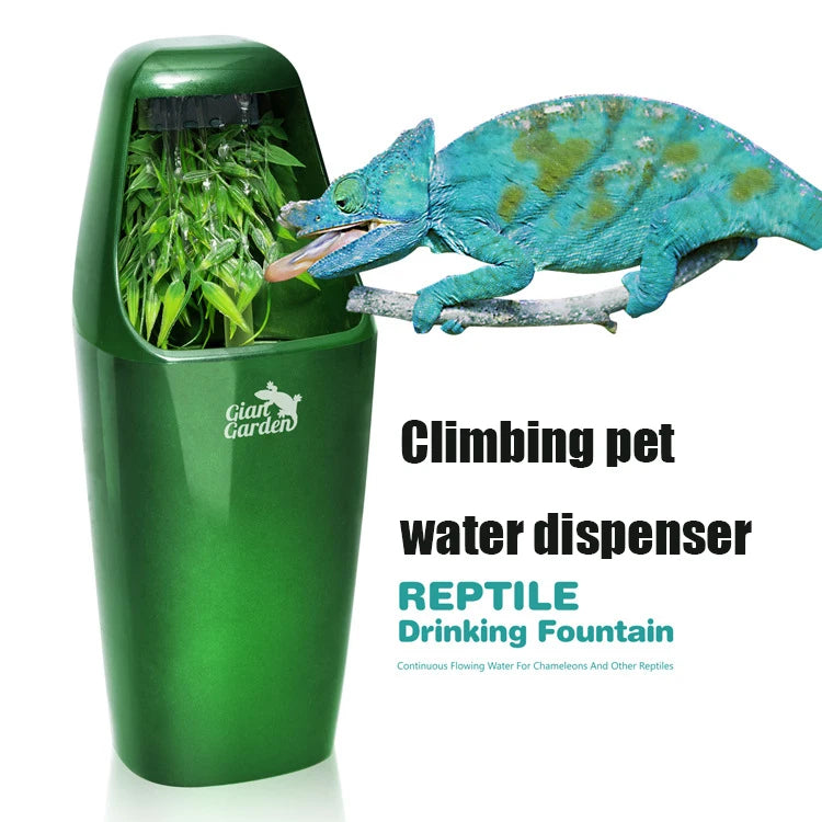 Reptile Drinking Water Fountain — Filtered Flowing Water Dispenser