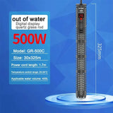 Submersible Aquarium Heater with LCD Display (500W, Digital, Adjustable)